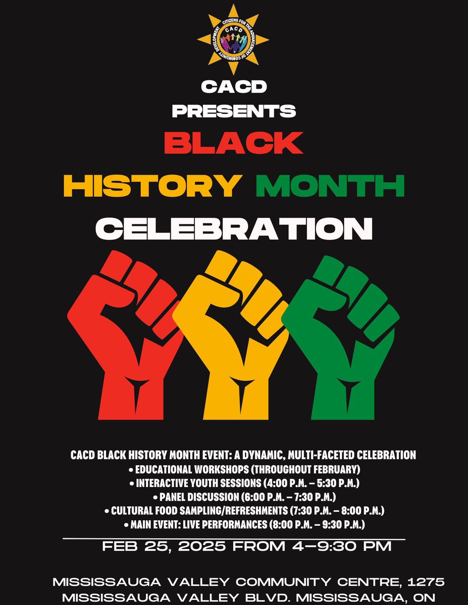 📣📣 JOIN US Tuesday February 25 for CACD’s annual Black History Month celebration 🎊🎊