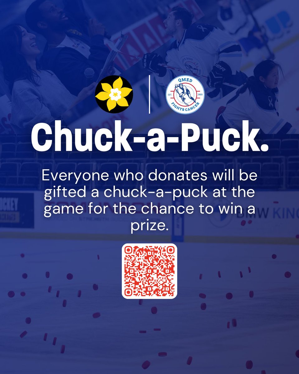 Get those donations in for your chance to play chuck-a-puck during the intermission!🏒⚫️