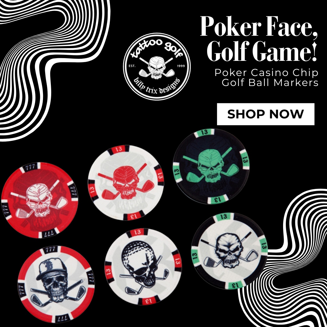 Add a bit of flair to your game with Tattoo Golf’s Poker Casino Chip Ball Markers. These ceramic beauties come with a hefty 10-gram weight and are designed with the unmistakable Skull emblem, just like the chips used in your favorite casinos. 🃏⛳️

With three bold color combin...