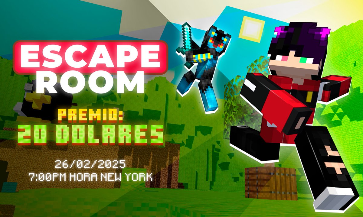 ESCAPE ROOM 🧠

Premio: 20$ 💰 
Fecha: 26/02/25🗓️
Hora: 7:00PM (Hora New York)    

FORMULARIO PARA PARTICIPAR❗️
EN LOS COMENTARIOS❗️   

RT🔁 &amp; FAV❤️?