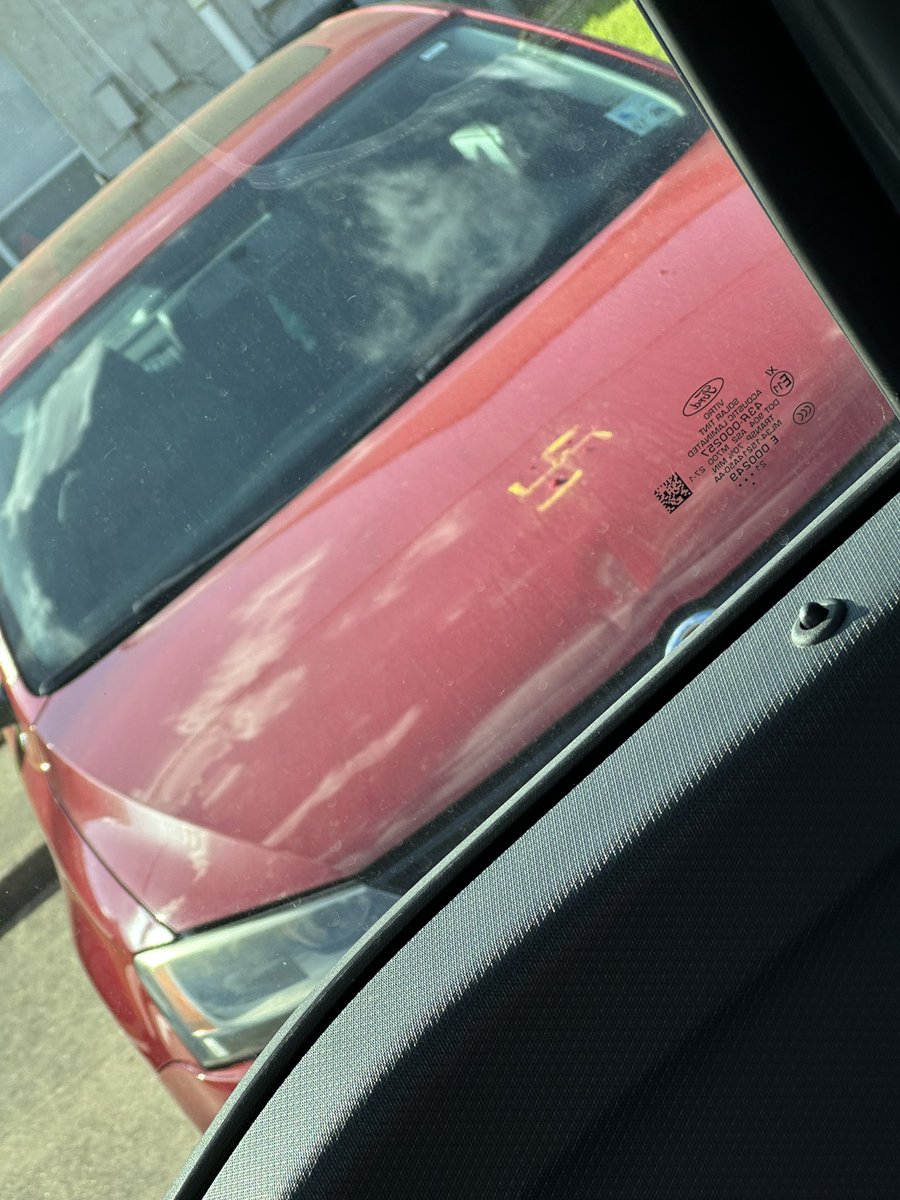 asap_rich28's tweet photo. Somebody in the neighborhood etching swastikas on people’s cars. All I know is my household and vehicles better remain untouched… https://t.co/2f2byNPlWr