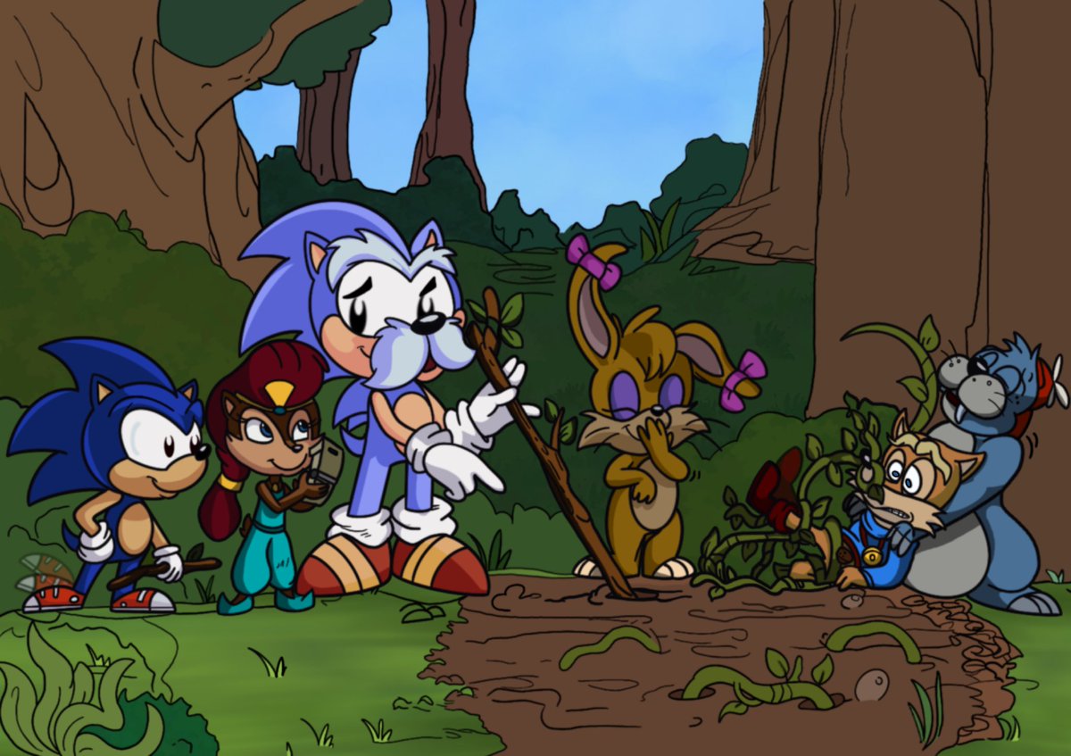 TheChuckstgnle's tweet photo. Before and after W.I.P for @DashPadSPD 

Look at how much better the characters look! 

#SonicSATAM
#FreedomFighters
#UncleChuck
#archiesonic https://t.co/sD1P4h7q5f