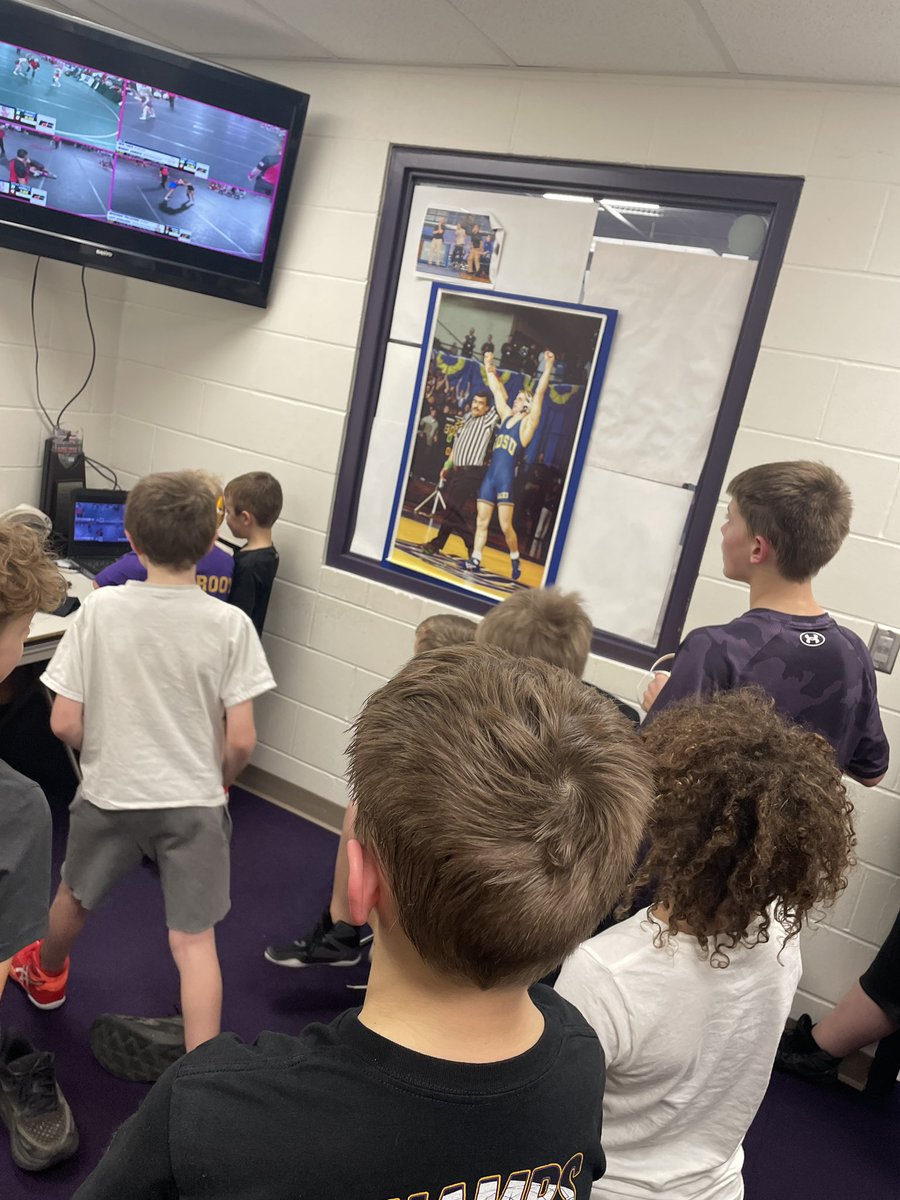 LyonsDenWrestl's tweet image. Lyons Den had to pause AAU practice tonight to watch our girls at the State tournament.
