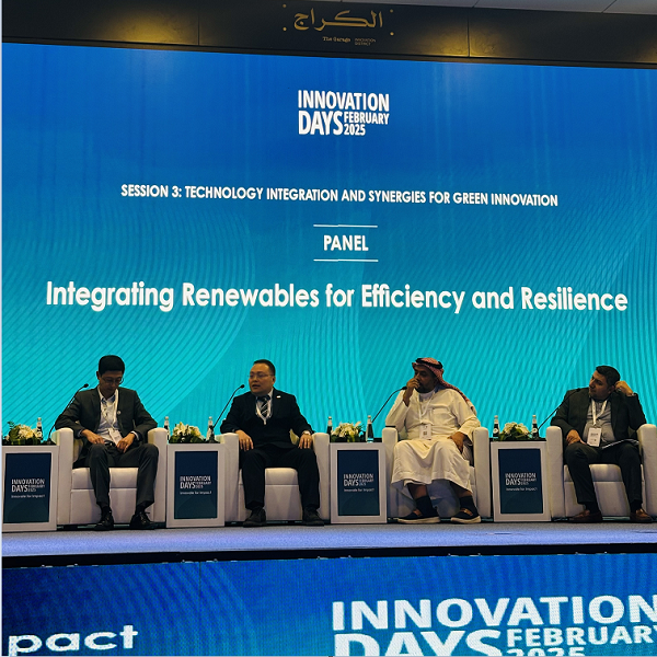 longi_solar's tweet photo. Discover #LONGi’s #innovation at #ACWA Innovation Days 2025!
🚀We showcased the “#PV+” comprehensive solutions, featuring Hi-MO 9 Edge modules based on latest #HPBC 2.0 technology and tailored for the sandstorm-prone environment, #GSE Solutions, and green hydrogen solutions. https://t.co/v96Pew9oDI