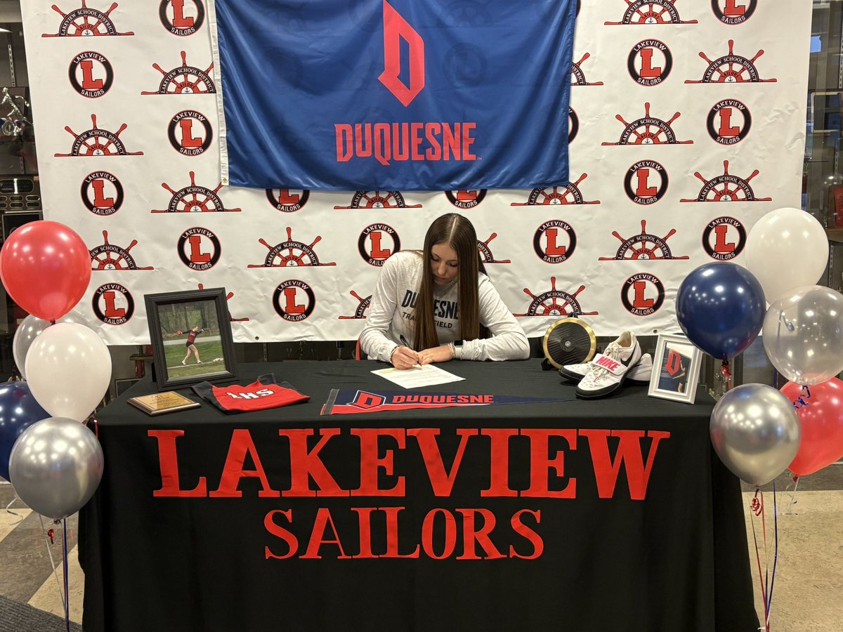 Congratulations <a href="/kyndra_seddon/">Kyndra Seddon</a>!!!
Lakeview proud!!! ❤️🖤⚓️ <a href="/DuqXCTF/">Duquesne Track & Field and XC</a>