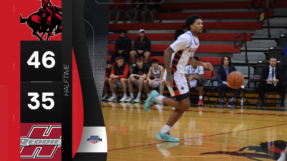 NWOSUAthletics's tweet photo. MBB | Rangers lead the Reddies going into halftime 46-35! Cam McDowell leads the Rangers with 21 points while Max Alexander leads with 4 assists and Justin Norris leads with 7 rebounds! 
#RRR https://t.co/V1qJxCDLhb
