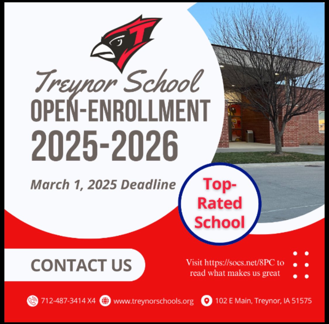 Just under a month remaining to open-enroll in one of the top performing schools in the state!