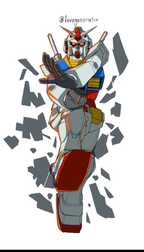 RX-78-2(ガンダム) 「クラン・イクサに臨むガンダムにとってアイサツは神聖不可侵な行為、V作戦マニュアル」|禁さん(skeb募集中)のイラスト