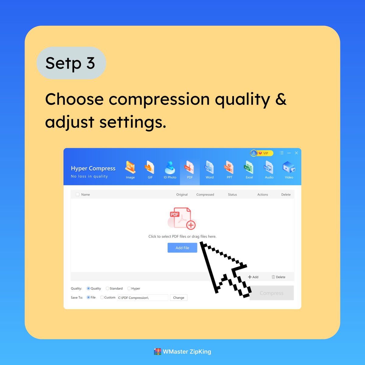 ZipkingOfficial's tweet image. 📄 Compress PDFs for FREE with ZipKing! 🚀

Too large to send? Free up space with one-click PDF compression – fast, easy &amp;amp; no quality loss!

📥 Try it now! 👉 2ly.link/23s8h

#ZipKing #FreePDFCompression #ReduceFileSize #TechTools