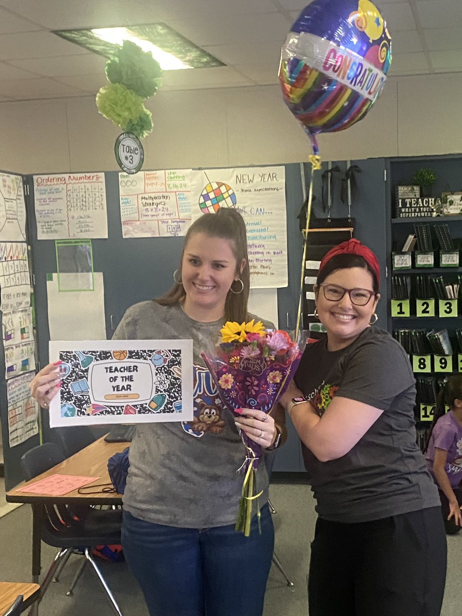 Congratulations to Ms. Smith on being named Bauerschlag teacher of the year! We are thankful for Ms. Smith and all that she does to serve the students and staff at Bauerschlag. Bauer is a better place because of her! #GoBears