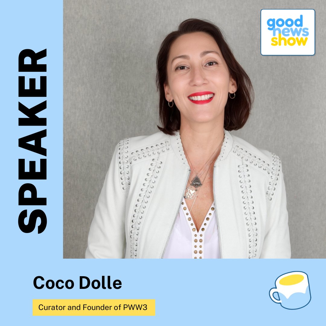🎤 Speaker Announcement:  We welcome <a href="/cocodolle/">CocoDolle</a> to our Good News Studio Paris speaker roster!

Coco is an international curator, artist, writer, and cultural consultant at the intersection of fine art and digital innovation. As co-founder of <a href="/PWW3xyz/">PWW3 • Portraits of Women in Web3</a>, she is dedicated to