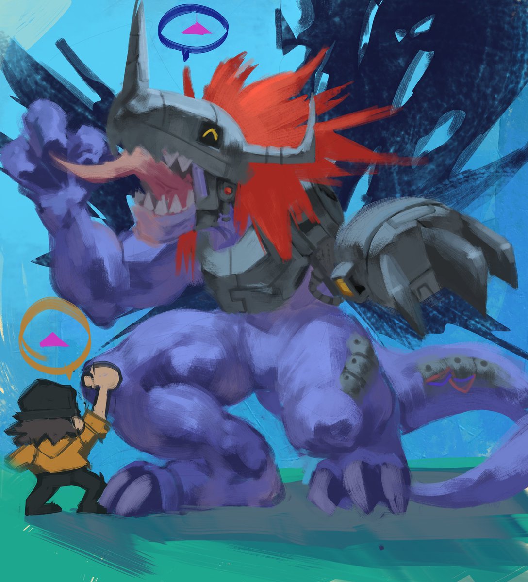 Juli02662740's tweet photo. dibujo de metalgrymon y mameo. como me gusta digimon World de ps1
#digimon  #デジモン https://t.co/i3CxX0zgLk
