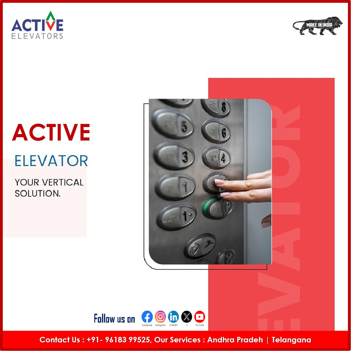 ACTIVEELEVATOR1's tweet image. YOUR VERTICAL SOLUTION FOR SAFE RIDES with "ACTIVE ELEVATORS"

#activeelevators #activeelevatorsap #activeelevatorshyd #verticaltransportation #verticalsolution #smartmove #elegantdesign  #bestservice #construction #andhrapradesh #telangana #makeinindia #since1999 ⏫🚻⏬.