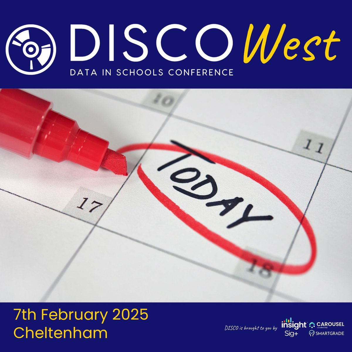 Today is DISCO West! We're looking forward to welcoming our delegates, guest speakers and panel for a day of looking at how to improve the data culture in schools. If you've missed out on today, don't forget you can buy tickets for DISCO South (14th March) and DISCO North (21st