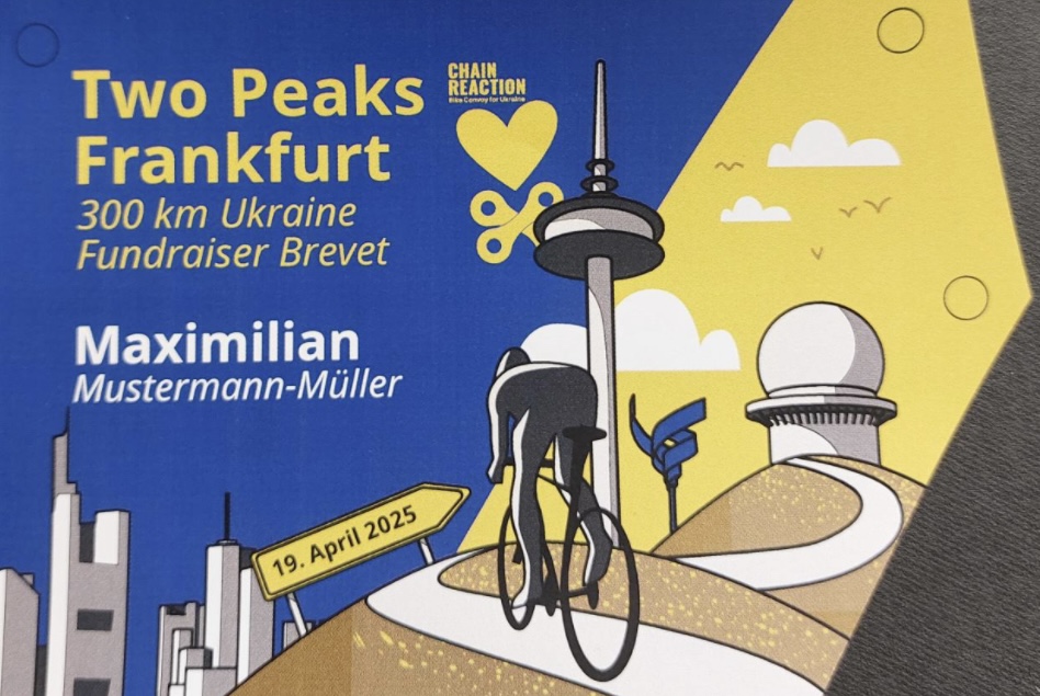 ANMELDUNG JETZT OFFEN  Mitfahrer und Unterstützer unseres Ukraine-Fundraiser-Brevet "Two Peaks Frankfurt" am 19.4. von der Paulskirche zum "Point Alpha" im Fulda Gap über den Iron Curtain Trail können sich seit heute morgen registrieren.  …ainreaction300frankfurt.wordpress.com