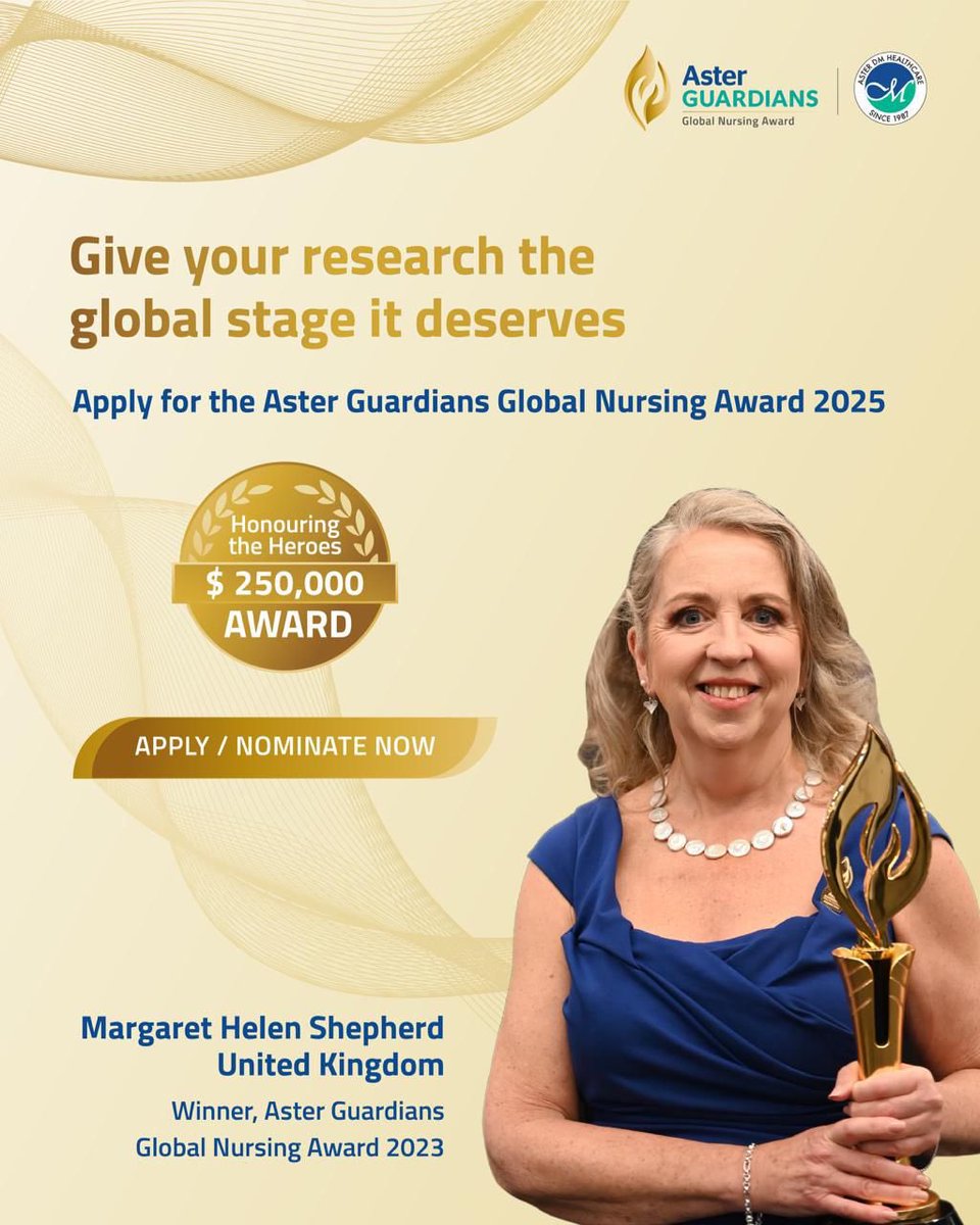 MaggieShepher13's tweet image. Now open for applications: Apply for the Aster Guardians Global Nursing Award 2025 🏆

🔗 *Application link:* apply.asterguardians.com

asterguardians.com/how-to-apply/