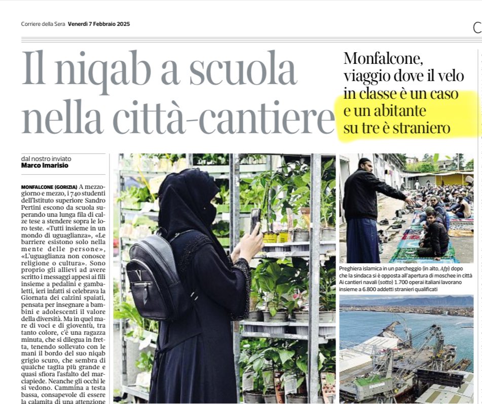 fratotolo2's tweet image. “La sostituzione etnica non esiste” (cit)

A Monfalcone, un abitante su tre è straniero, senza tenere conto dei “nuovi italiani”.