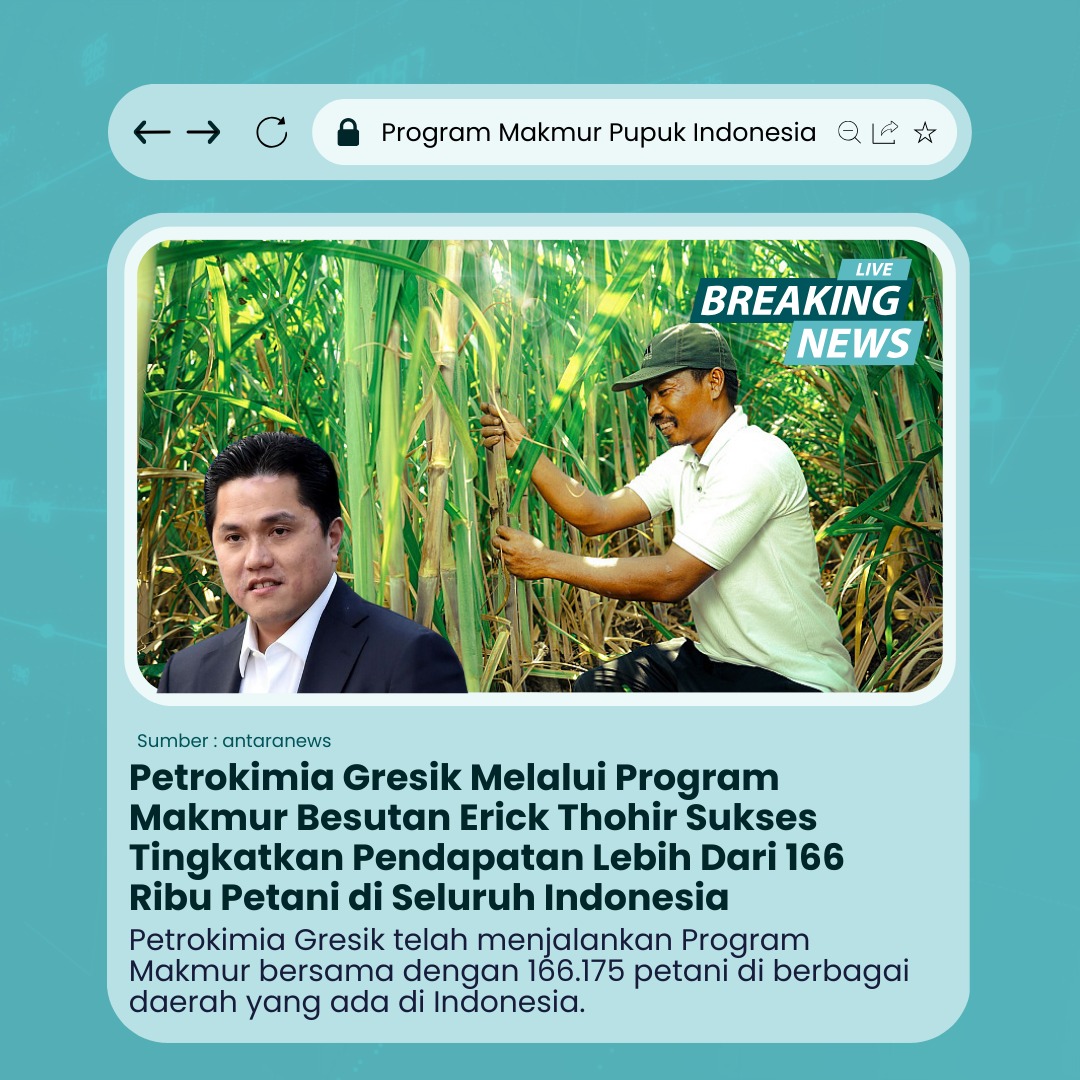 beritamanalagi's tweet photo. Petrokimia Gresik beneran support petani! Dengan Program Makmur, penghasilan petani naik signifikan! @KemenBUMN @erickthohir #berita #bumn #petani #programmakmur #petrokimiagresik #pupukindonesia #tepatsolutifindonesia https://t.co/QUJWx9ug4O