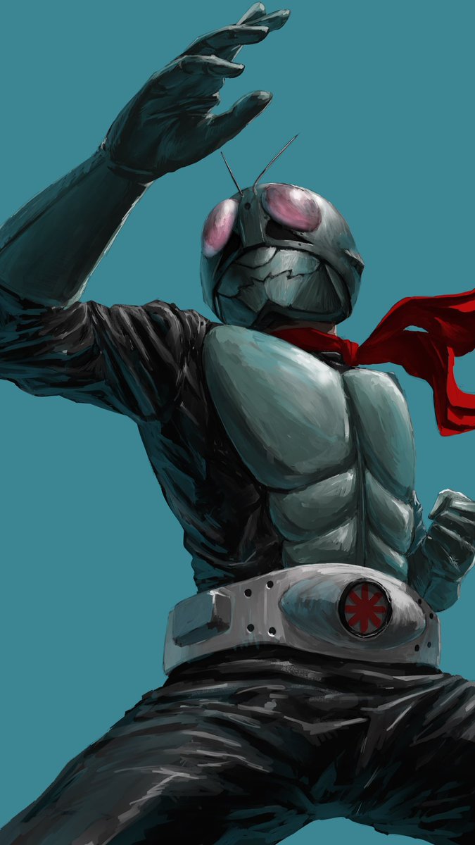 Gozen_futena's tweet image. 仮面ライダー1号（過去絵）