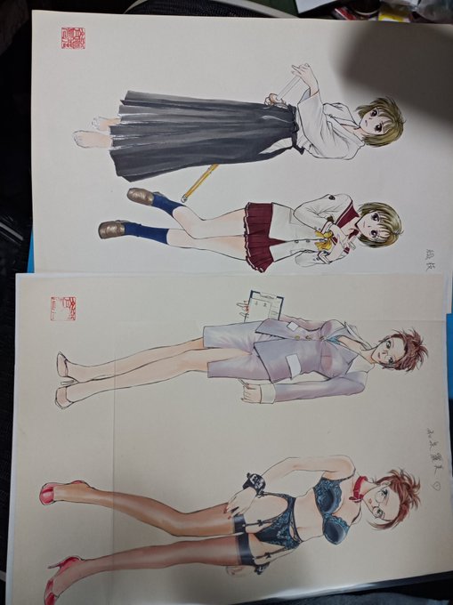 編集さんから返却原稿があるって渡されたんだが
一体何年前の…いやデジタル化前だから何十年前の原稿なのか
多分ゲーム用のだと思うけど今と絵柄違くて笑う 