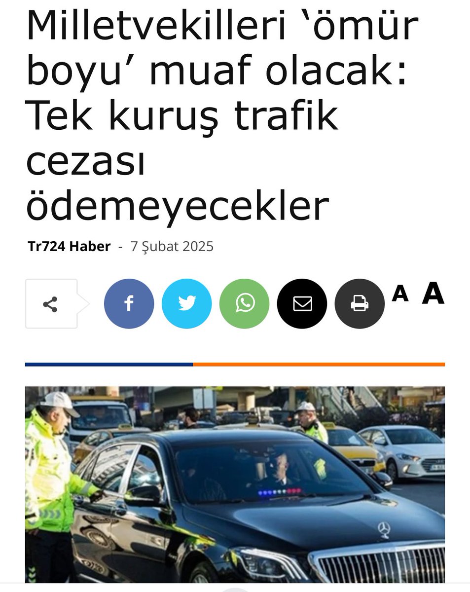 İşte bir ülkenin medeniyet seviyesini gösteren en ibretlik örnek! 
Trafik cezalarından muafiyet, trafik ihlali hakkı verir, bu da ölüm getirebilir. Bu nasıl bir bedevîliktir! Medeni dünyada devlet başkanları bile cezalandırılır.Türkiye’ nin özeti. Başka söze gerek var mı?