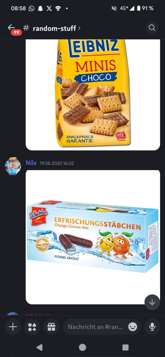 Erklär mal <a href="/PP_Nilz/">Nils 🎋 (涼しい)</a> was da abging, wenn man Erfrischungsstäbchen als geile Süßigkeiten auflistet. Gibt viele Sachen die mich geprägt haben aber das war eine Sache zu viel.