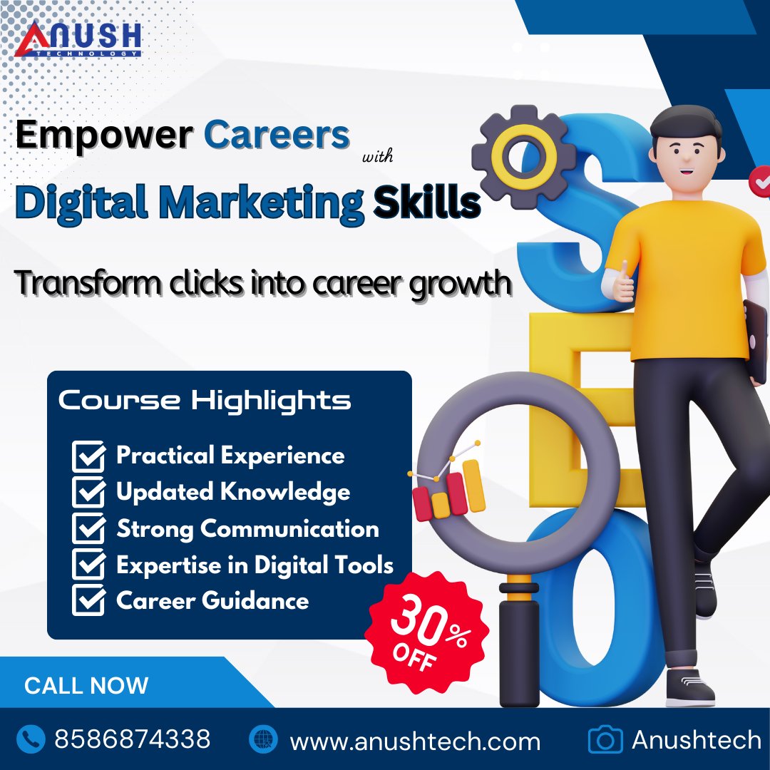 AnushTechnology's tweet photo. Boost Your Career with Digital Marketing!
Transform clicks into career growth with expert-led training. 
📞 Call Now: 8586874338
🌐 Visit: https://t.co/kzYT1yYaHF

#DigitalMarketing #CareerGrowth #SEO #MarketingSkills #OnlineSuccess #LearnWithExperts #Thandel  #AnushTech https://t.co/cxlBUc0L17