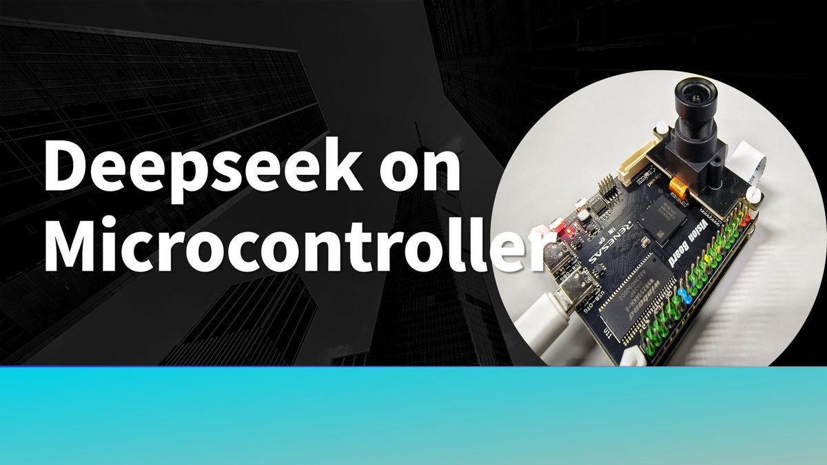 rt_thread's tweet image. Deepseek on #Microcontroller? Running #LLM on RT-Thread. Check this out: rt-thread.medium.com/deepseek-on-mi…
#opensource #embedded #RTOS #DeepSeek