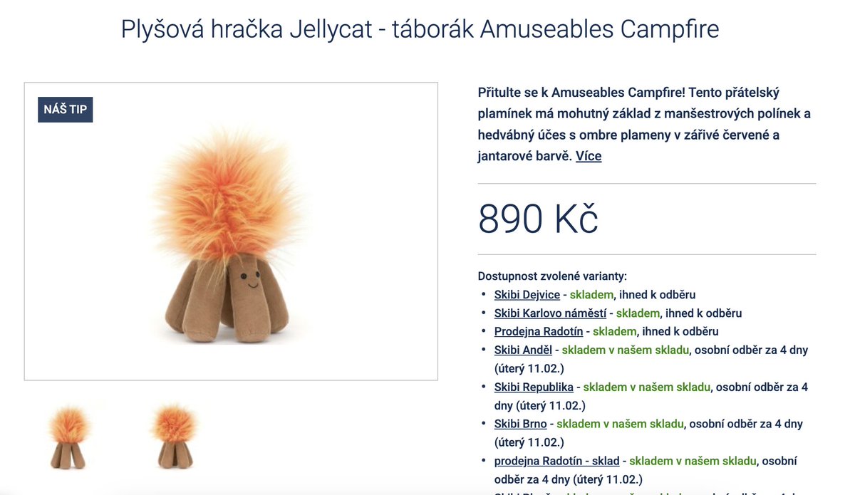Mezi dětma je asi docela hype kolem značky plyšáků Jellycat. Obě moje dcery po nějakém „Jellycatovi“ touží a protože se blíží narozeniny, konečně jsem se na to koukla. Jellycat stojí nesmyslný peníze, ale musím uznat, že mají i smysl pro humor (a asi fakt dobrýho markeťáka).