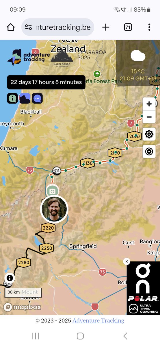 FrankDecorte's tweet image. Day 23 (80km) - 2199/3100km
The crew organised a 5 minutes birthday party for the 5th anniversary of Jack, son of #KarelSabbe in a refuelling stop during the #FKT on #TeAraroa
Karel is in the middle of the coast to coast run. His love for trailrunning started there. #C2C