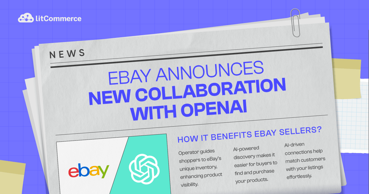litcommerce's tweet image. #eBay has partnered with #OpenAI to bring artificial intelligence to its eCommerce platform. At the heart of this collaboration is OpenAI’s newly introduced AI agent, &quot;Operator,&quot; a virtual assistant designed to streamline the shopping experience.