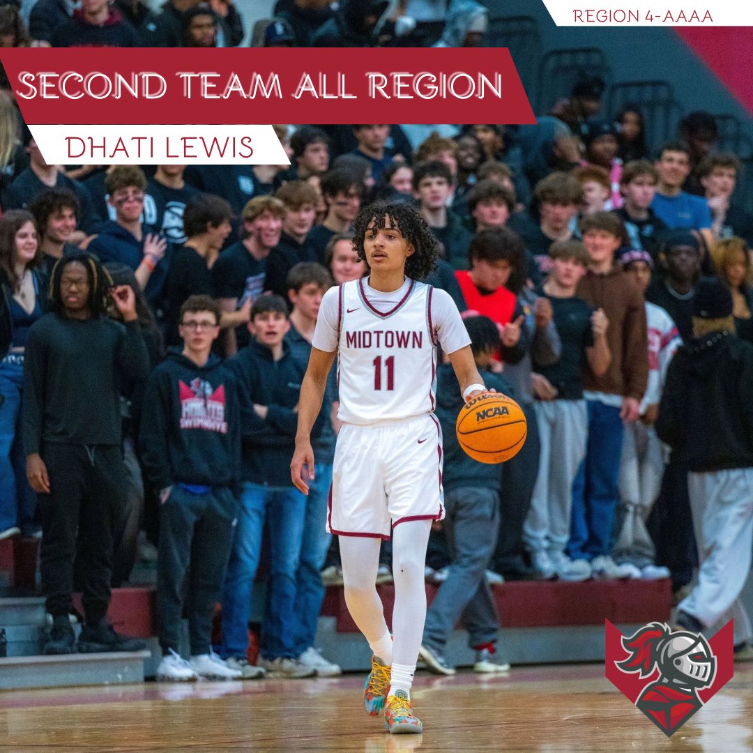 Let’s all give a big congratulations to Dhati “DJ” Lewis <a href="/DhatiLewis11/">Dhati Lewis</a> for earning a spot on the Region 4 - 4A Second Team! Way to go, DJ, your hard work and dedication have truly paid off!