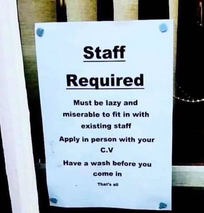 I see my work are hiring again.