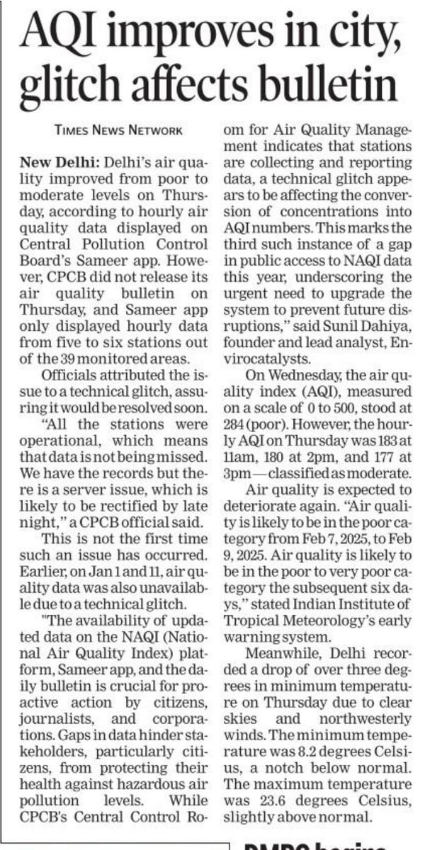 Envirocatalysts (@envirocatalyst) on Twitter photo ๐ Delhiโs air improves, but data gaps remain!
While AQI shifted from 'poor' to 'moderate,' CPCBโs Sameer app displayed data from only 5-6 out of 39 stations. This is the third such glitch this yearโhindering citizens from taking proactive action!
๐ฃ๏ธ <a href="/Sunil_S_Dahiya/">Sunil Dahiya</a>, ๐ Delhiโs air improves, but data gaps remain!
While AQI shifted from 'poor' to 'moderate,' CPCBโs Sameer app displayed data from only 5-6 out of 39 stations. This is the third such glitch this yearโhindering citizens from taking proactive action!
๐ฃ๏ธ <a href="/Sunil_S_Dahiya/">Sunil Dahiya</a>,