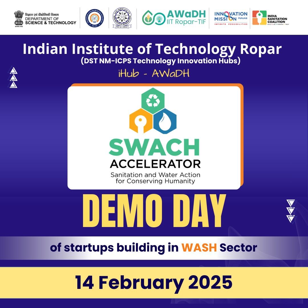 AWaDH_IITRopar's tweet image. Organizing #SWACH Demo Day on 14th Feb, 2025 Driving Innovation in the WASH Sector!
Join us in Delhi as 10 pioneering #startups showcase groundbreaking solutions in #watermanagement #sanitation &amp;amp; #hygiene.
📅 Date: 14th February 2025 📍 Location: Delhi
#SWACHDemoDay #WASH #AWaDH