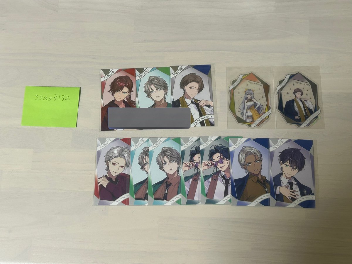 【交換】にじさんじ 7周年 Anniversary チェキ風カード Aグループ OS特典 ホロクリアカード

(譲)🗝💸、🎲、🌞、🔑🐍、🏢、💧、⚔、🍁

(求)🤝

郵送での交換のみ
検索からでもお気軽にお声掛けください。