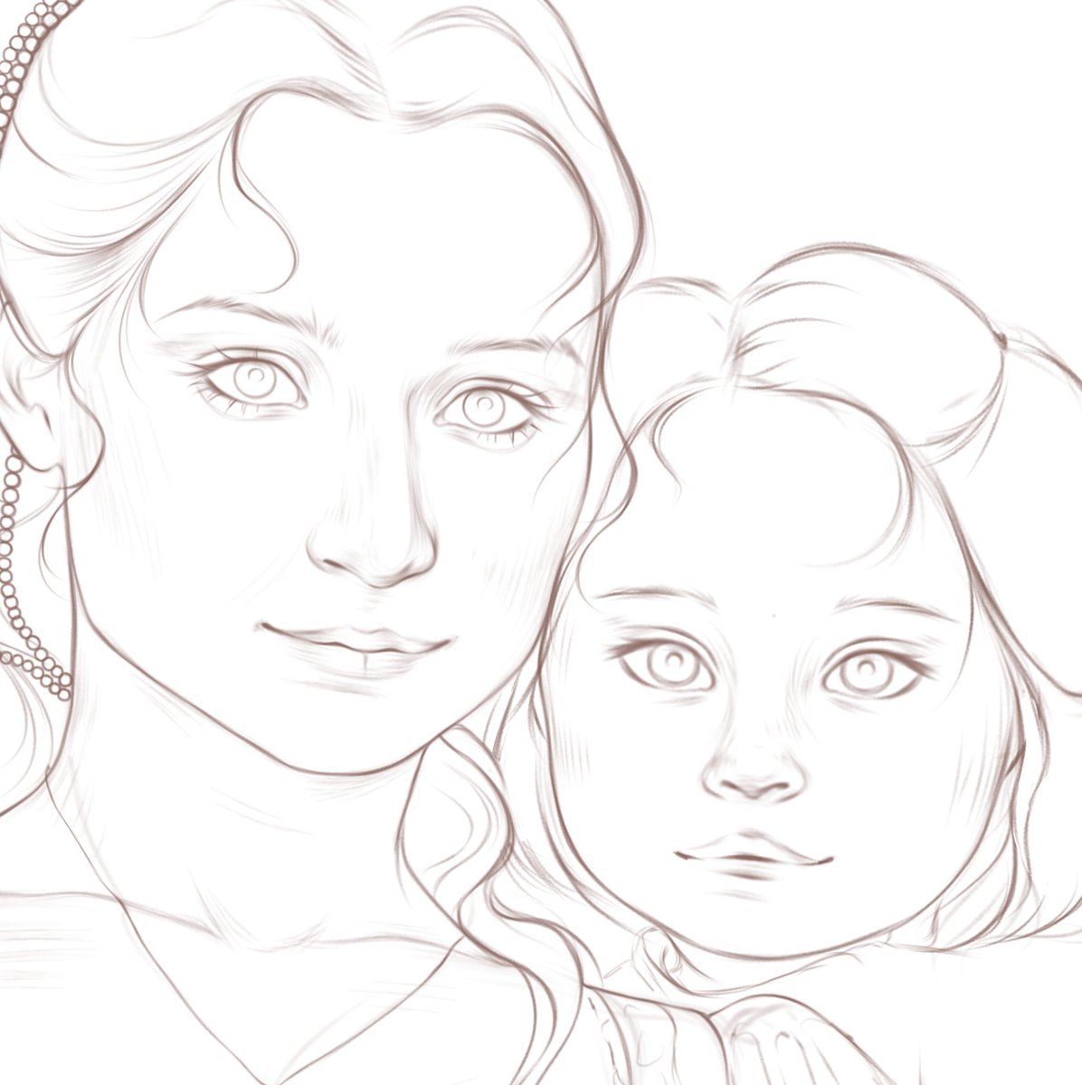 garnetblvsh's tweet photo. Sneak peak of a comm for @vvave3005 🤭 she'll be posting the full pic on her account 

#hotd #ASOIAF #houseofthedragon #rhaenyra #rhaenyratargaryen #aemma #aemmaarryn https://t.co/OZP9sQR2A9