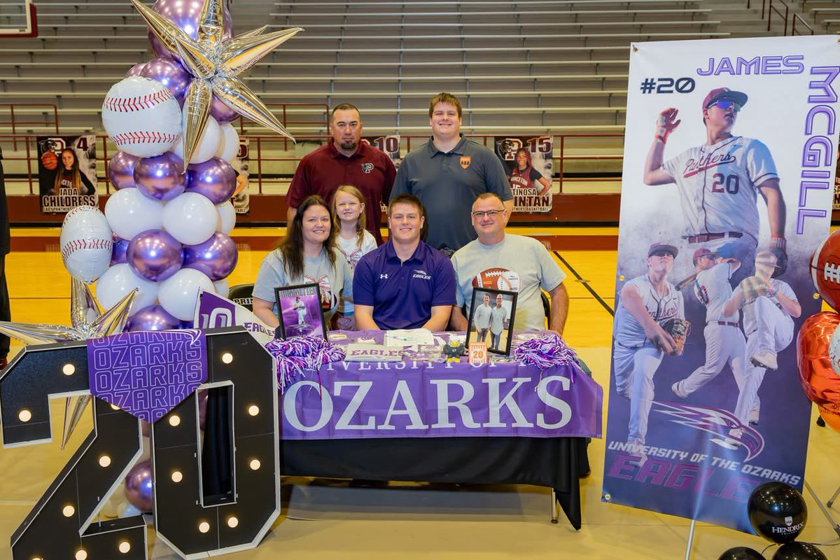 Congrats to James McGill for continuing his  education and playing career! Extremely proud of this kid and his decision to sign his NLI with the University of the Ozarks.  Wishing him the best and can’t wait to see him do great things!!!