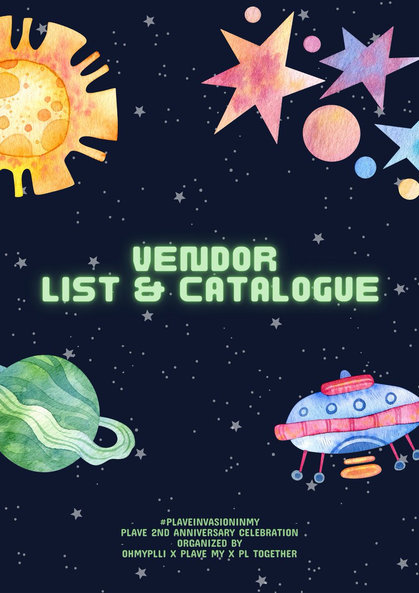 plave_my's tweet photo. Vendor List and Catalogue is UP🎊

Don't forget to grab these wonderful merch from our vendors! See you soon!🎉

#PLAVEInvasioninMY https://t.co/13V2OdGfOa