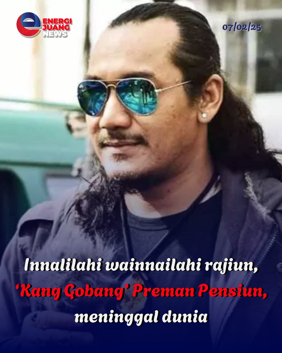 energijuangnews's tweet photo. Kabar duka datang dari salah satu artis Preman Pensiun. Pemeran Kang Gobang atau memiliki nama asli Ari Jamasari tutup usia.
Kang Gobang tutup usia pada, Jumat, 7 Februari 2025 sekitar pukul 02.00 WIB.
#Energijuang #Gobang #Premanpensiun #ElonMusk #BBMzansi https://t.co/S22oGwySGv