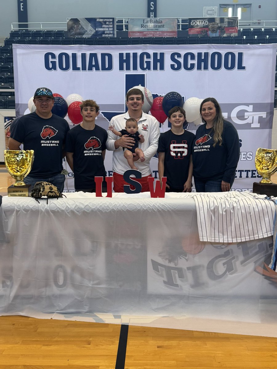 Proud to announce <a href="/barrett_g12/">✧Barrett Garcia✧</a> has signed with <a href="/usw_baseball/">Mustang Baseball</a>! ⚾️ Extra special as he's not just my player but my bonus son. 🙏 Watching you grow on &amp; off the field has been a blessing. Can't wait to see your next chapter! Love you, kid. ❤️ #GTBelieve #GTBSBL