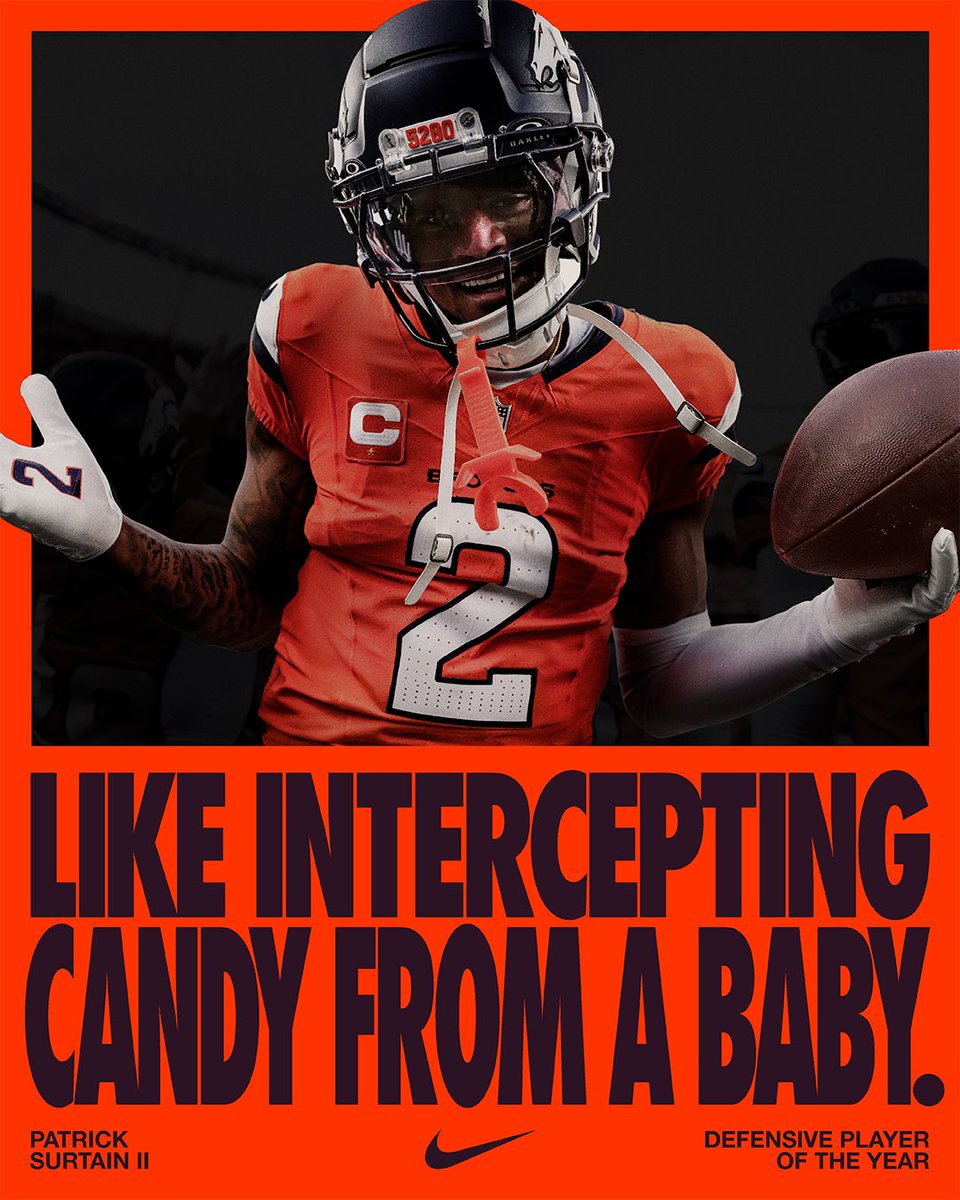 Somebody’s got a sweet tooth. 

Patrick Surtain II is your 2024-25 Defensive Player of the Year.