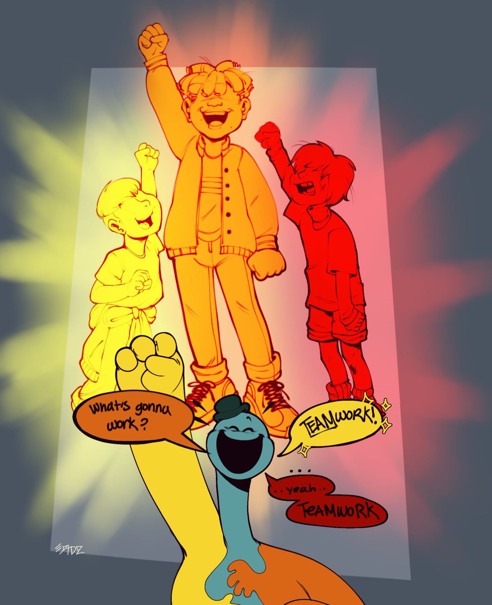 RUMOXCIDE's tweet image. Teamwork! Yeah that’s it!
All together!!