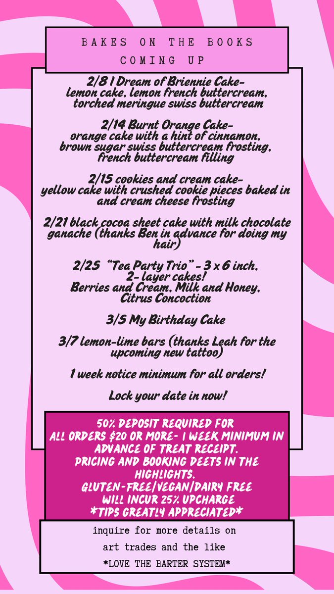 Books are pretty damn full for February. March and beyond- hit me up!