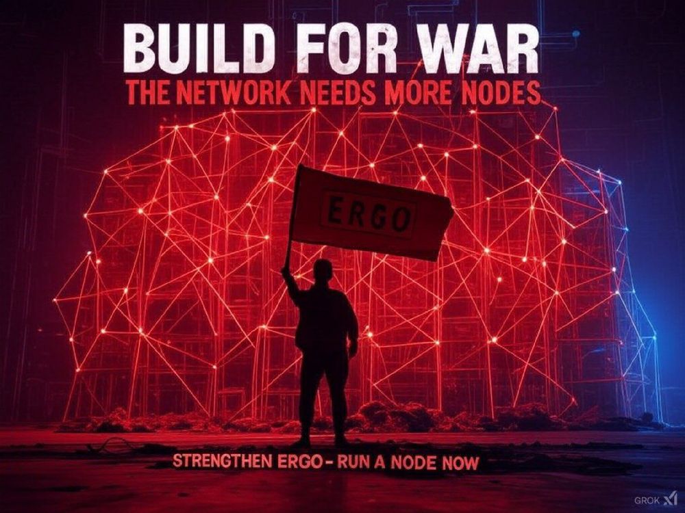 Sigmanauts's tweet image. The Ergo Node, a key part of Ergo's P2P network, hosts and syncs the entire blockchain. 

Take control. Run your own node—fully indexed, pruned, or as a light node on your phone. Secure the network. Verify transactions. Stay decentralized.

docs.ergoplatform.com/node/install/

Image credit…