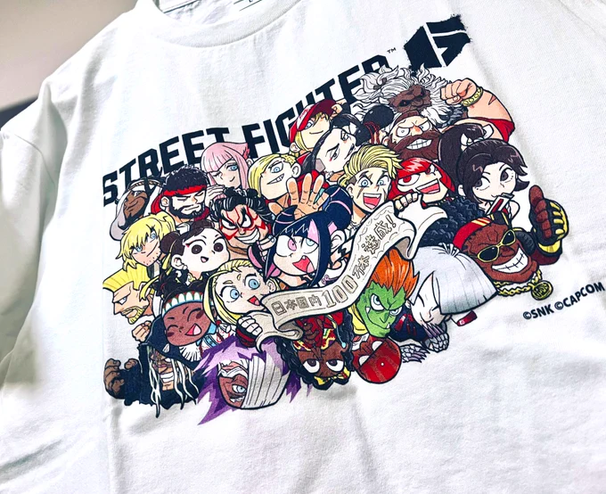 100万本記念Tシャツ!右下にSNKとCAPCOMが並んでるのアツい… 