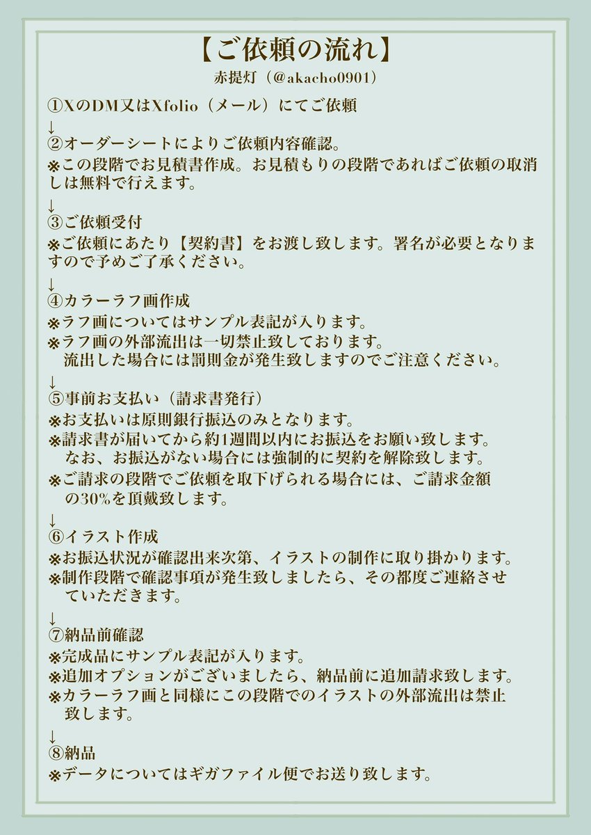 akacho0901's tweet image. ご依頼料金表(令和6年改定版)です。
DM又はXfolioよりご依頼お待ちしております。
なお、ご相談は随時可能です。お気軽にご相談ください！