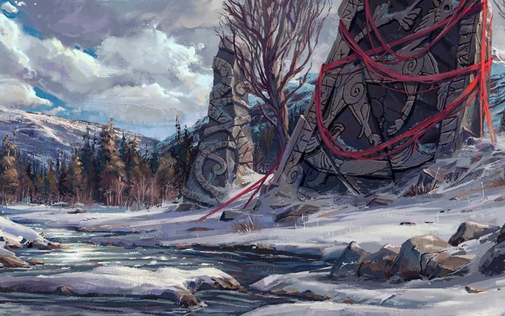Amazing Banner Saga inspired landscape by Christian Auer