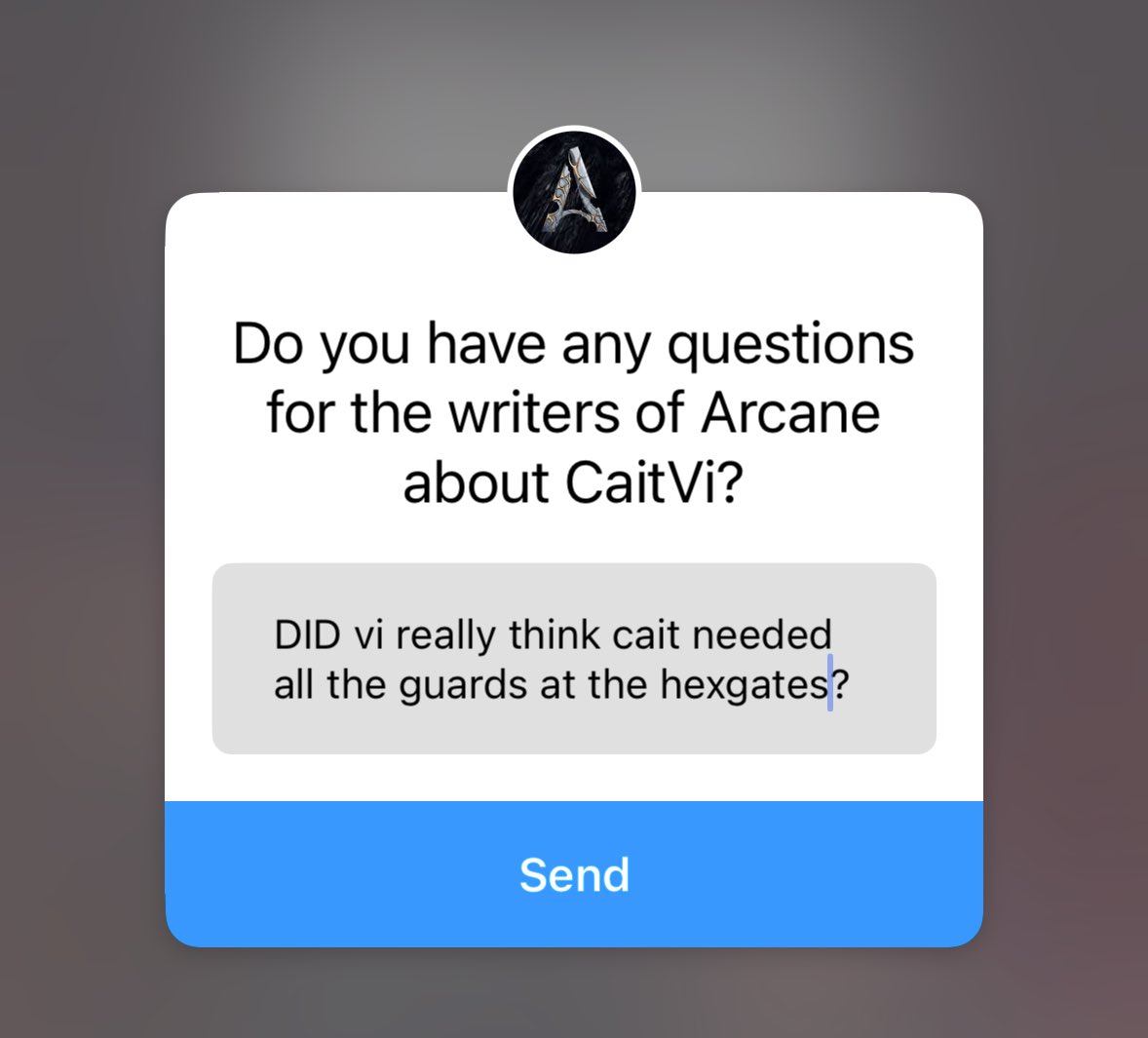 ecstaticb00m's tweet image. patiently waiting for our answers over here..... #arcanetwt #caitvi #CaitviNasaFic