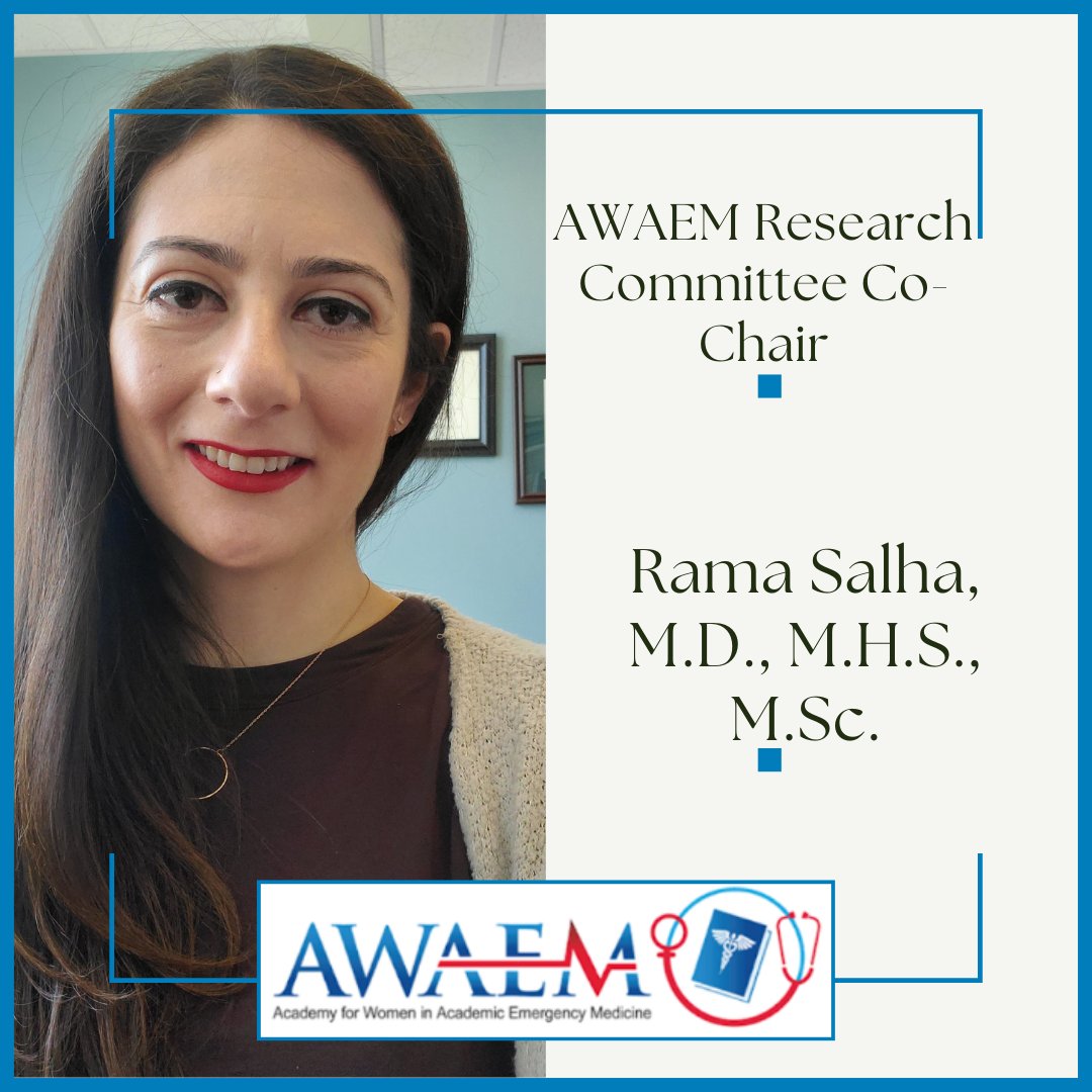 Congratulations to AWAEM's new research committee co-chair!  Rama A. Salhi, MD MHS MSc
Assistant Professor, Department of Emergency Medicine
Massachusetts General Hospital/Harvard Medical School
Associate Director for Emergency Medicine, MGH Center for Immigrant Health.